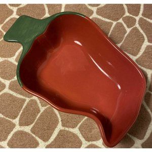 Vintage Clay Art Chili Pepper Shaped Salsa Bowl